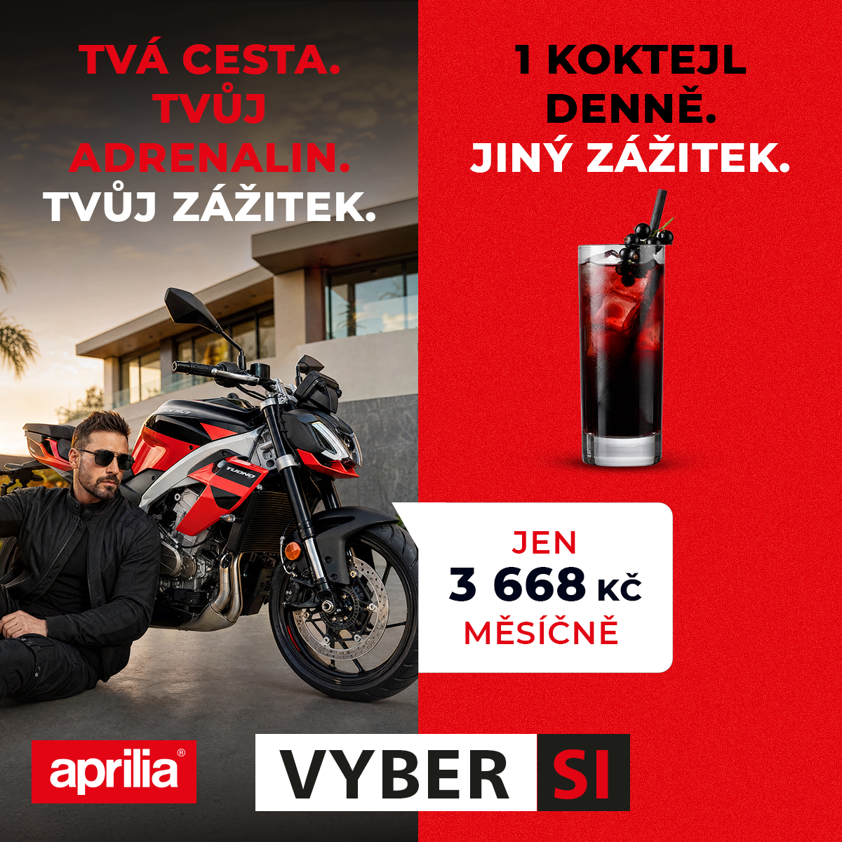 Vyjeď na své Aprilii už dnes – s nízkou měsíční splátkou