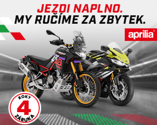JEŠTĚ STÍHÁTE VYUŽÍT PRODLOUŽENOU ZÁRUKU APRILIA!